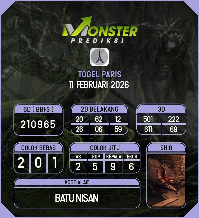 Kode-Monster-Paris-Hari-Rabu-11-Februari-2026