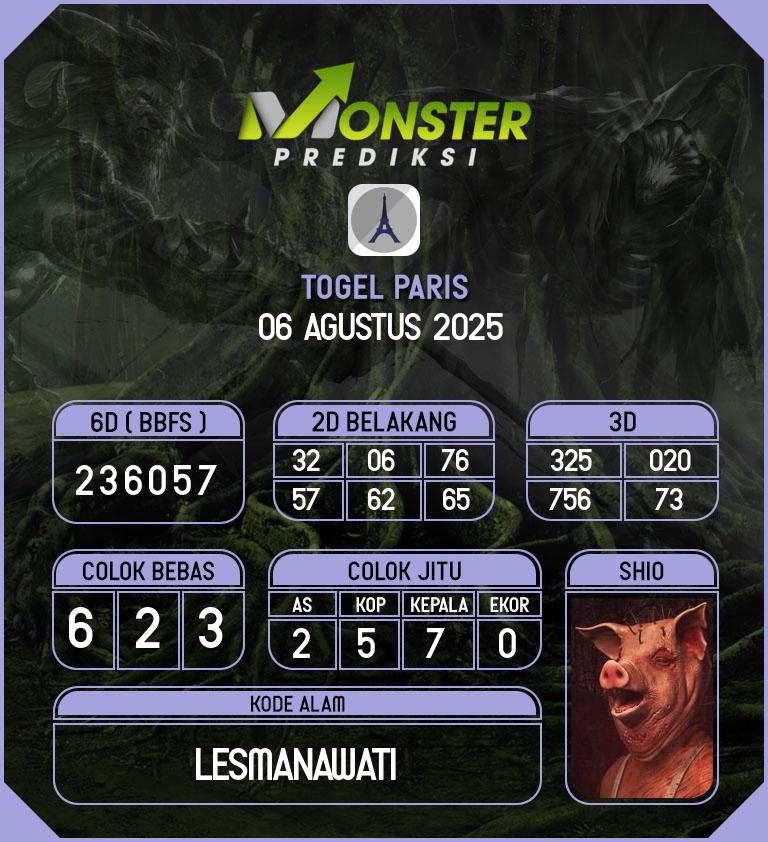 Kode-Monster-Paris-Hari-Rabu-6-Agustus-2025