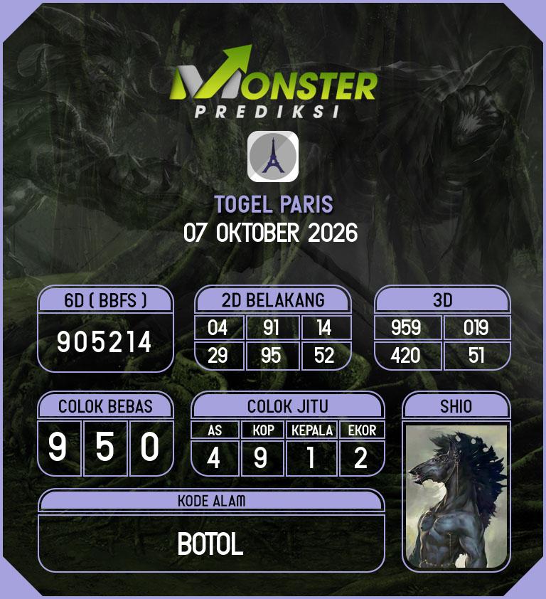 Kode-Monster-Paris-Hari-Rabu-7-Oktober-2026