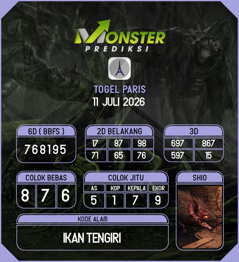 Kode-Monster-Paris-Hari-Sabtu-11-Juli-2026