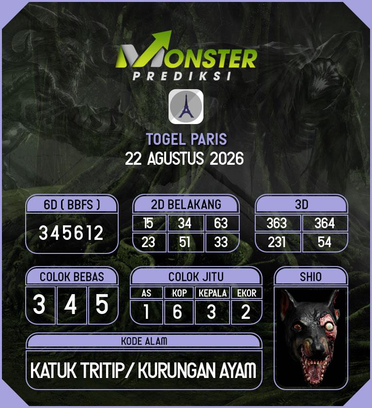 Kode-Monster-Paris-Hari-Sabtu-22-Agustus-2026