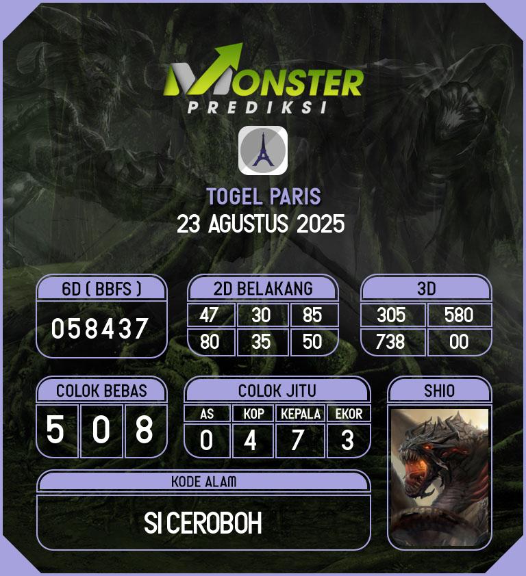 Kode-Monster-Paris-Hari-Sabtu-23-Agustus-2025