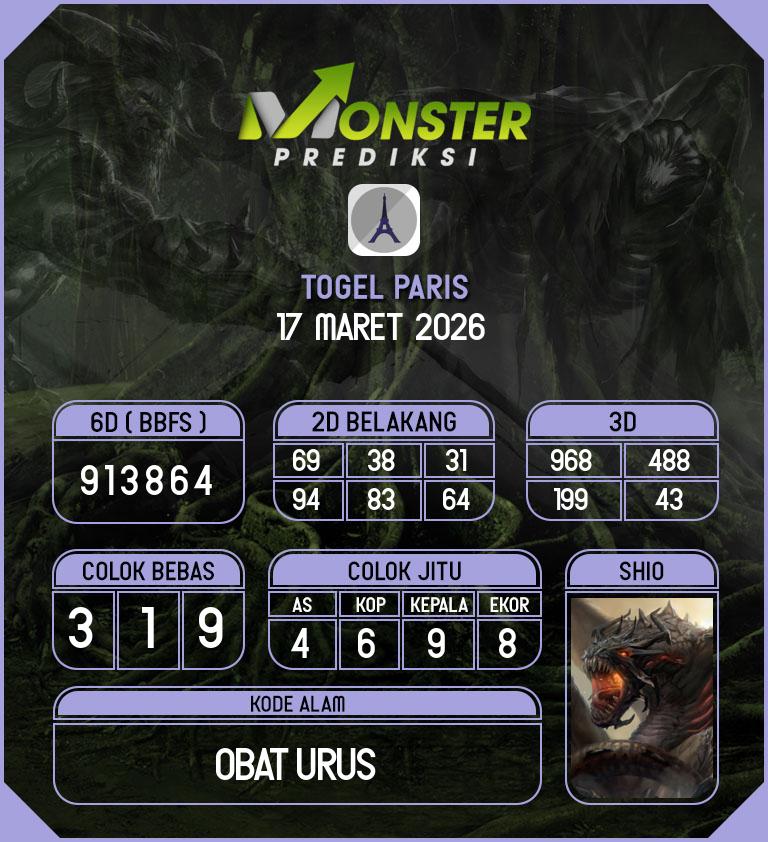 Kode-Monster-Paris-Hari-Selasa-17-Maret-2026