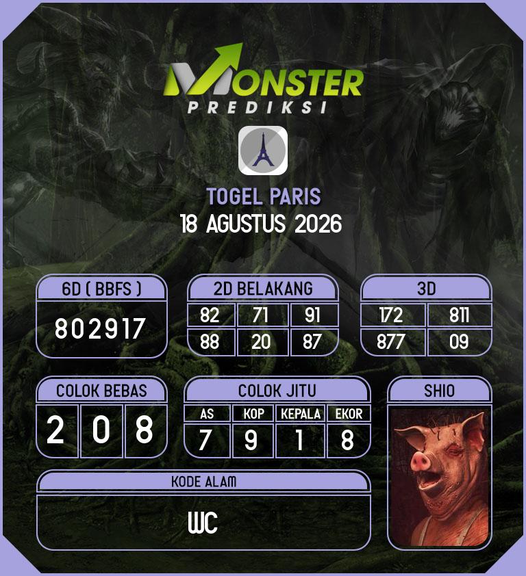 Kode-Monster-Paris-Hari-Selasa-18-Agustus-2026