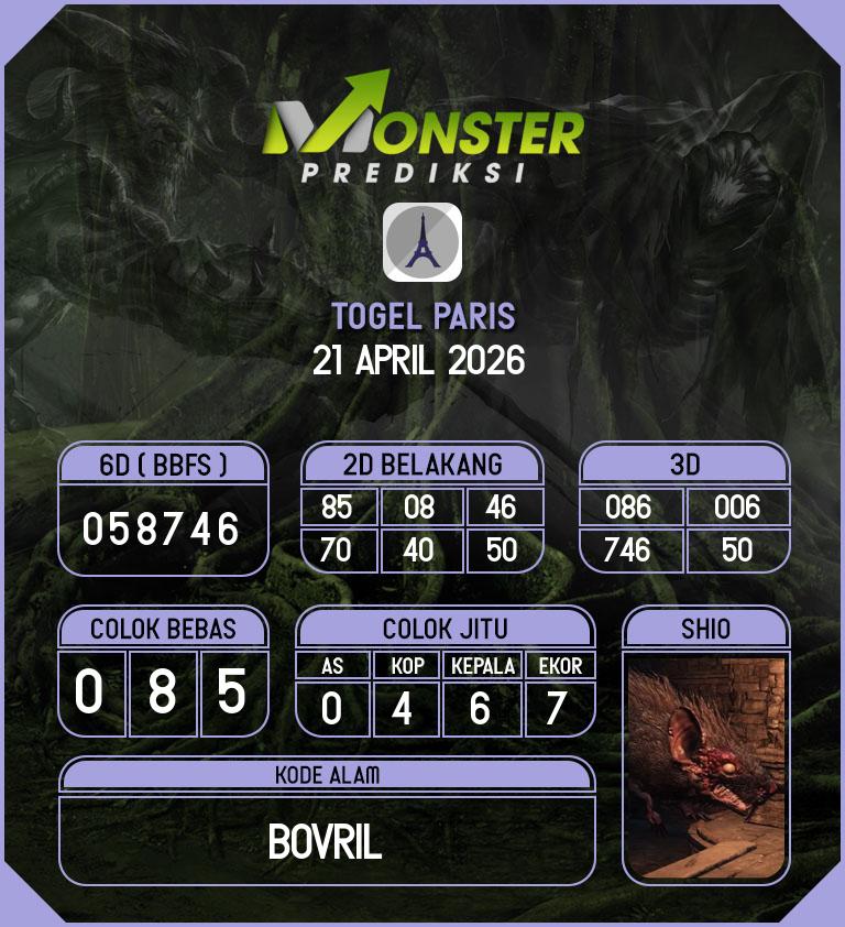 Kode-Monster-Paris-Hari-Selasa-21-April-2026