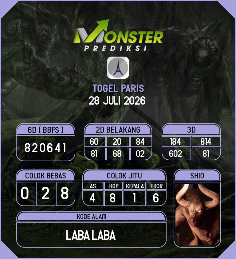 Kode-Monster-Paris-Hari-Selasa-28-Juli-2026