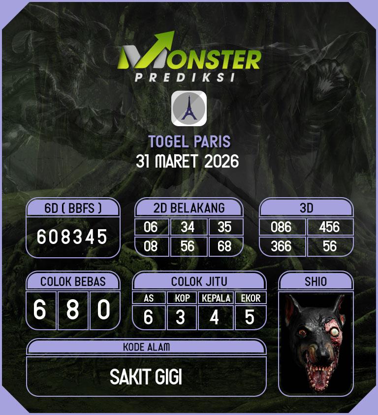 Kode-Monster-Paris-Hari-Selasa-31-Maret-2026