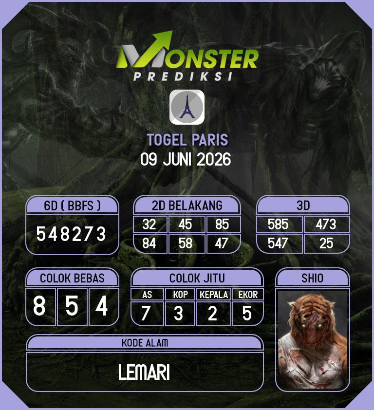 Kode-Monster-Paris-Hari-Selasa-9-Juni-2026