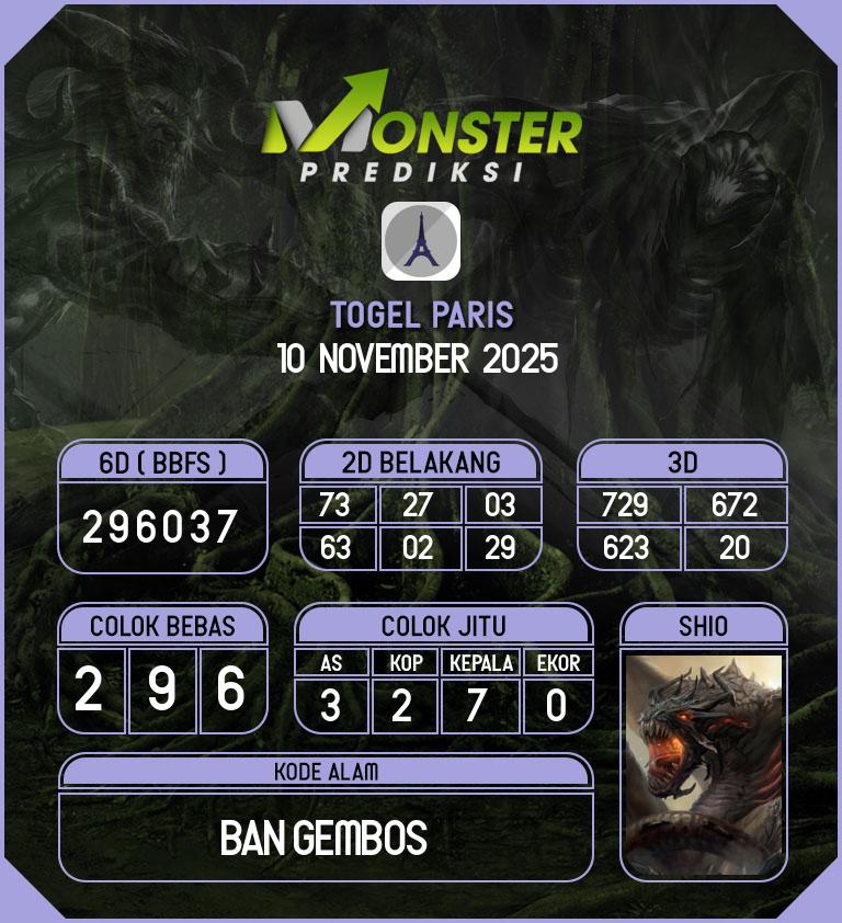 Kode-Monster-Paris-Hari-Senin-10-November-2025