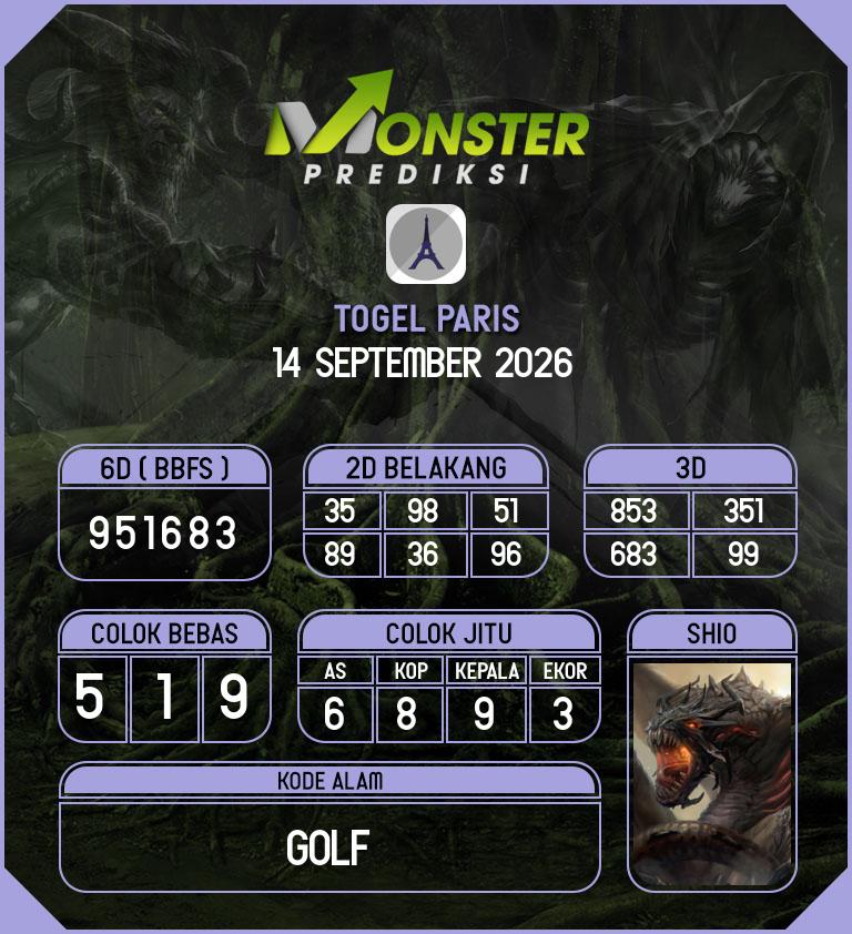Kode-Monster-Paris-Hari-Senin-14-September-2026