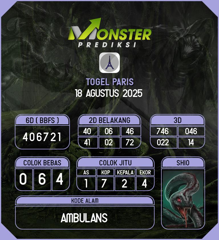 Kode-Monster-Paris-Hari-Senin-18-Agustus-2025