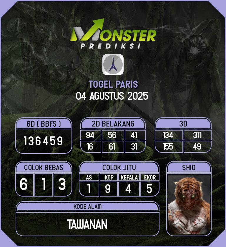 Kode-Monster-Paris-Hari-Senin-4-Agustus-2025