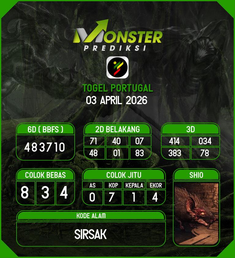 Kode-Monster-Portugal-Hari-Jumat-3-April-2026