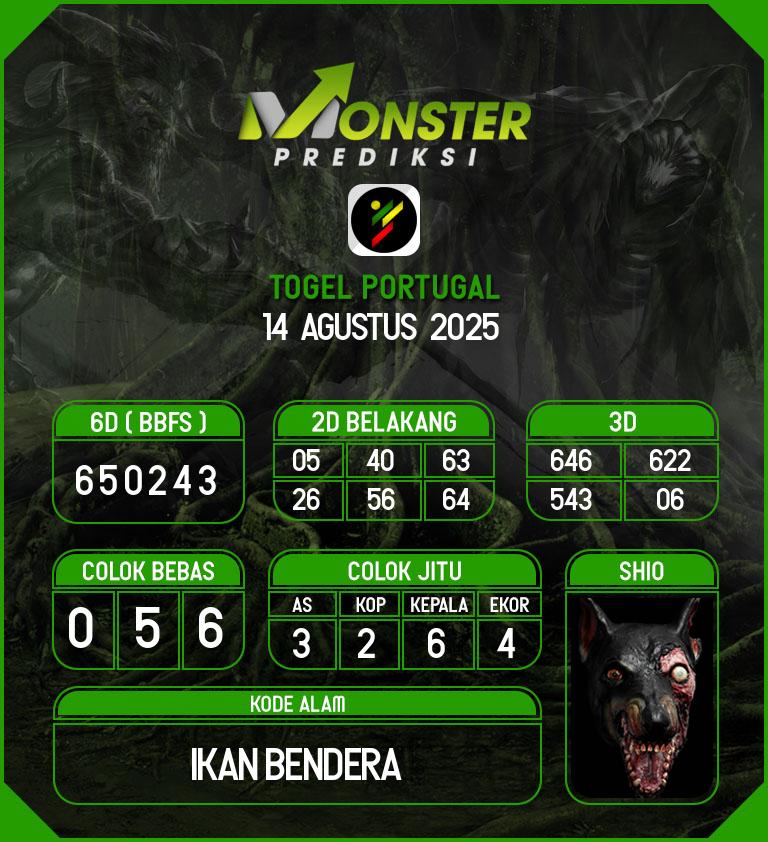 Kode-Monster-Portugal-Hari-Kamis-14-Agustus-2025