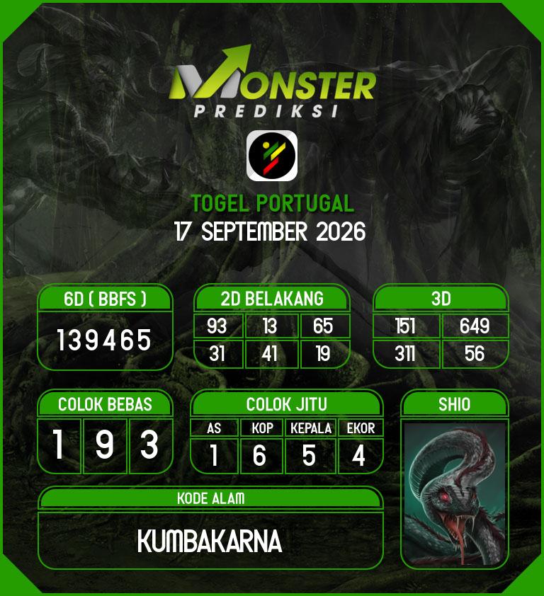 Kode-Monster-Portugal-Hari-Kamis-17-September-2026