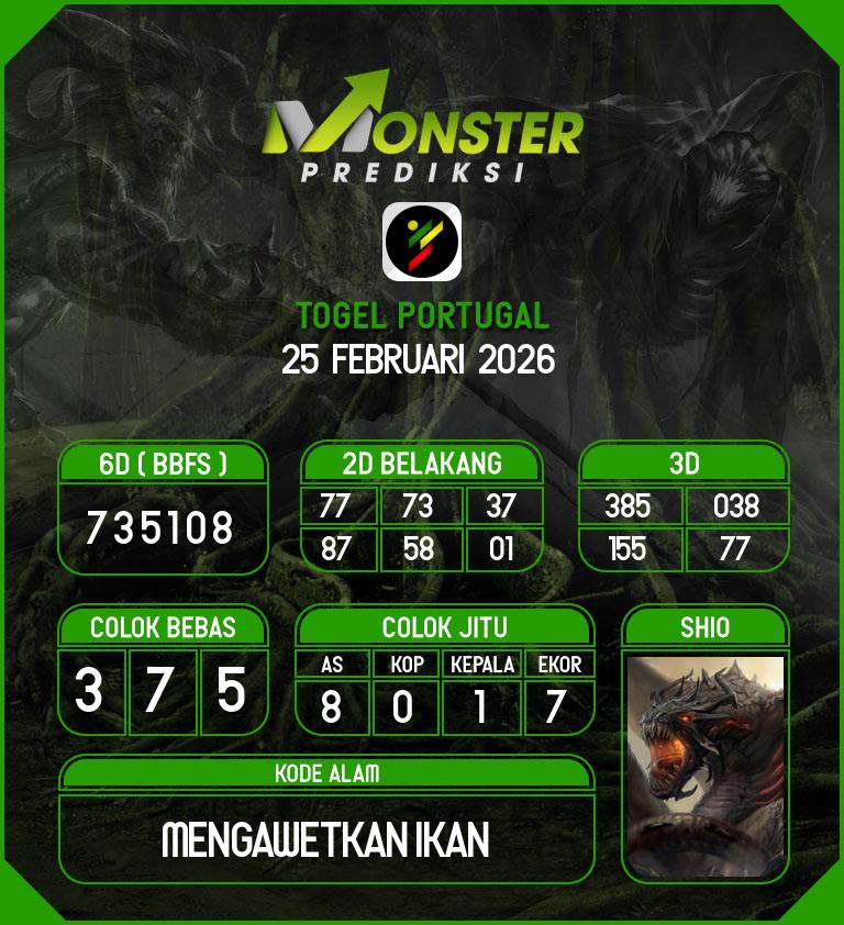 Kode-Monster-Portugal-Hari-Rabu-25-Februari-2026