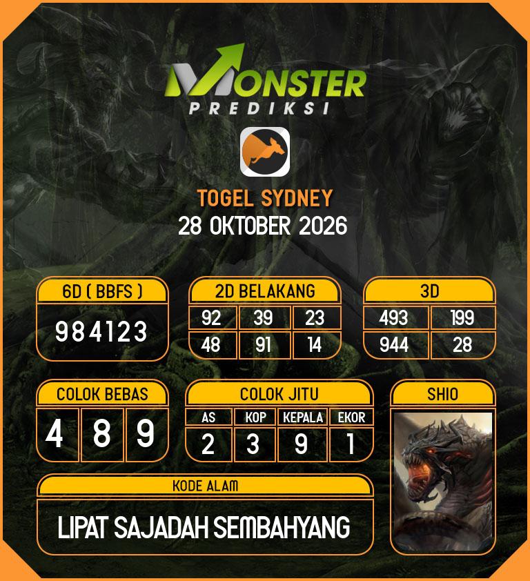 Kode-Monster-SDY-Hari-Rabu-28-Oktober-2026