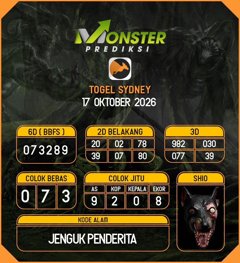 Kode-Monster-SDY-Hari-Sabtu-17-Oktober-2026