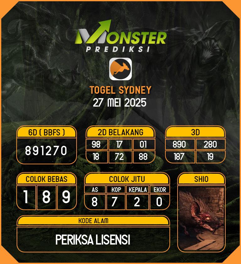 Kode-Monster-SDY-Hari-Selasa-27-Mei-2025