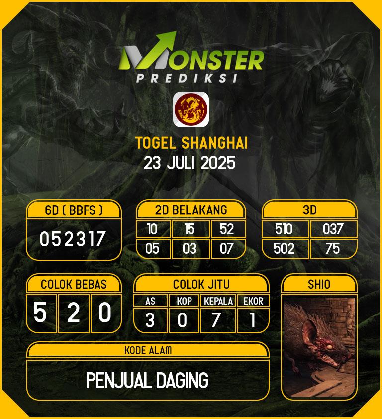 Kode-Monster-Shanghai-Hari-Rabu-23-Juli-2025