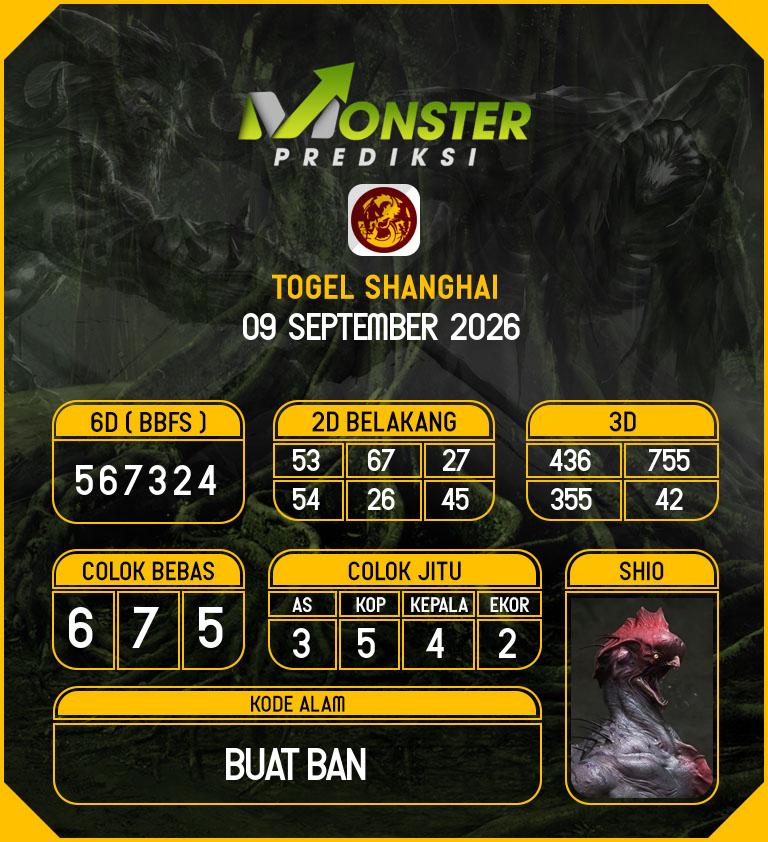 Kode-Monster-Shanghai-Hari-Rabu-9-September-2026