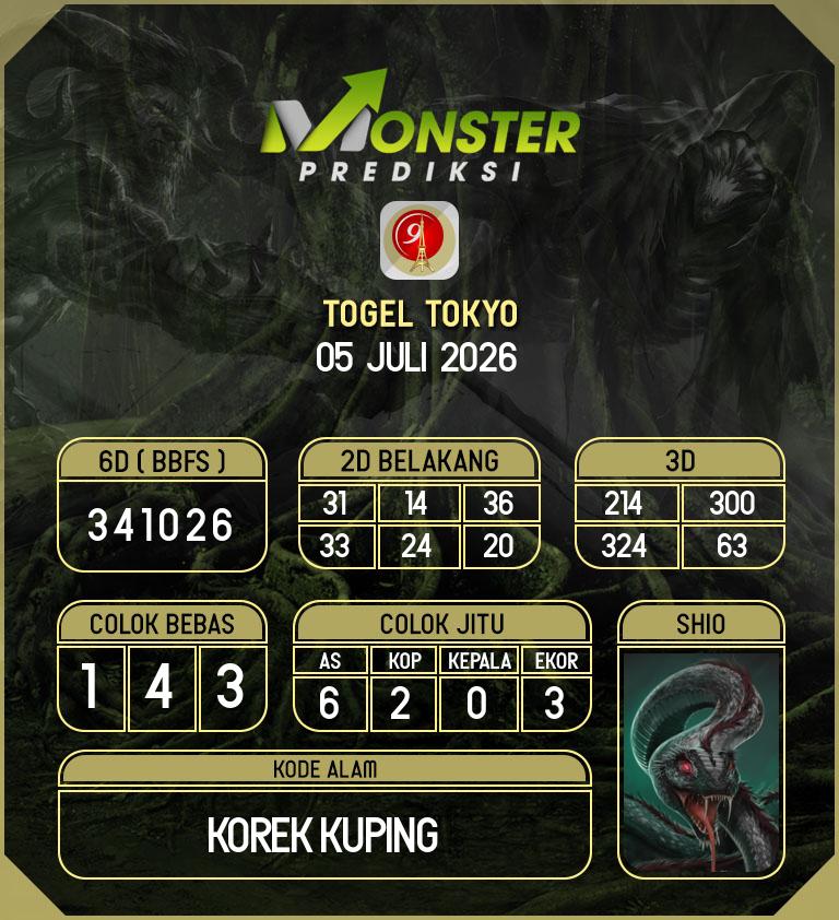 Kode-Monster-Tokyo-Hari-Minggu-5-Juli-2026