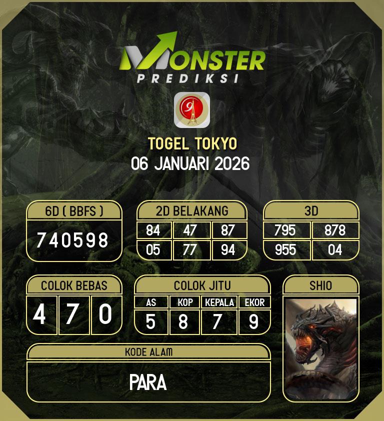 Kode-Monster-Tokyo-Hari-Selasa-6-Januari-2026