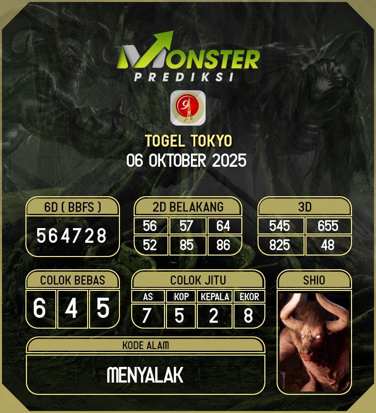 Kode-Monster-Tokyo-Hari-Senin-6-Oktober-2025