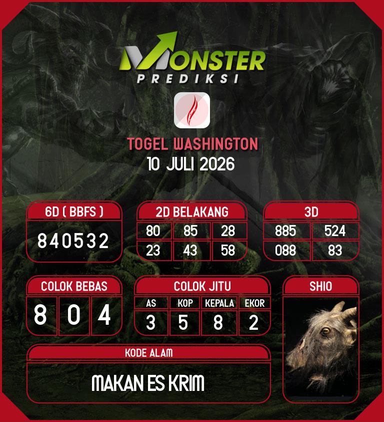 Kode-Monster-Washington-Hari-Jumat-10-Juli-2026