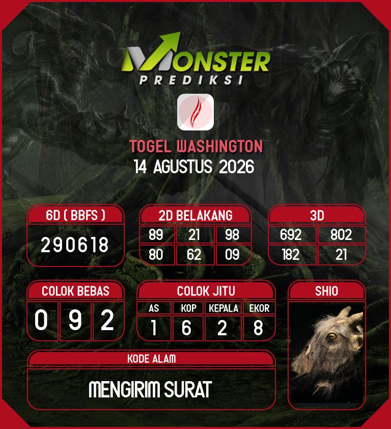 Kode-Monster-Washington-Hari-Jumat-14-Agustus-2026