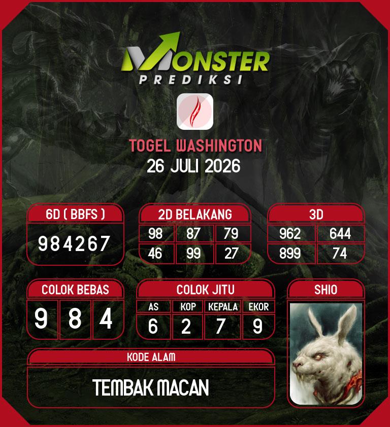 Kode-Monster-Washington-Hari-Minggu-26-Juli-2026