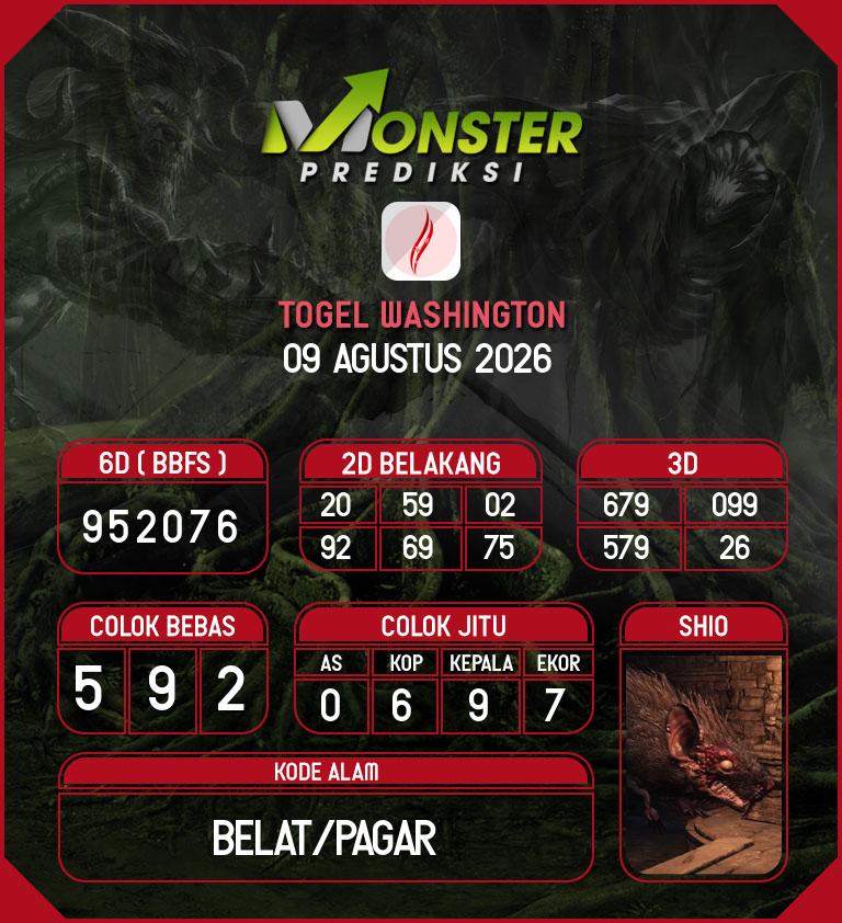 Kode-Monster-Washington-Hari-Minggu-9-Agustus-2026