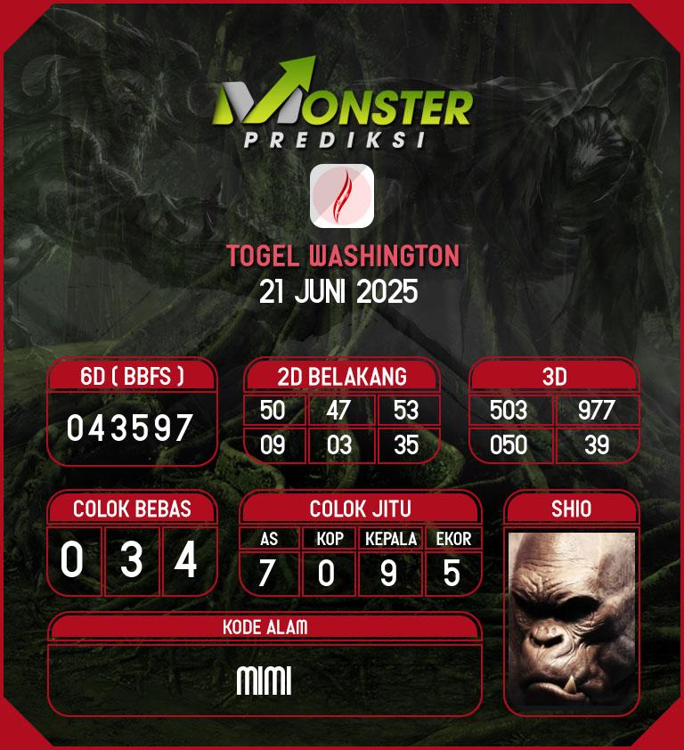 Kode-Monster-Washington-Hari-Sabtu-21-Juni-2025