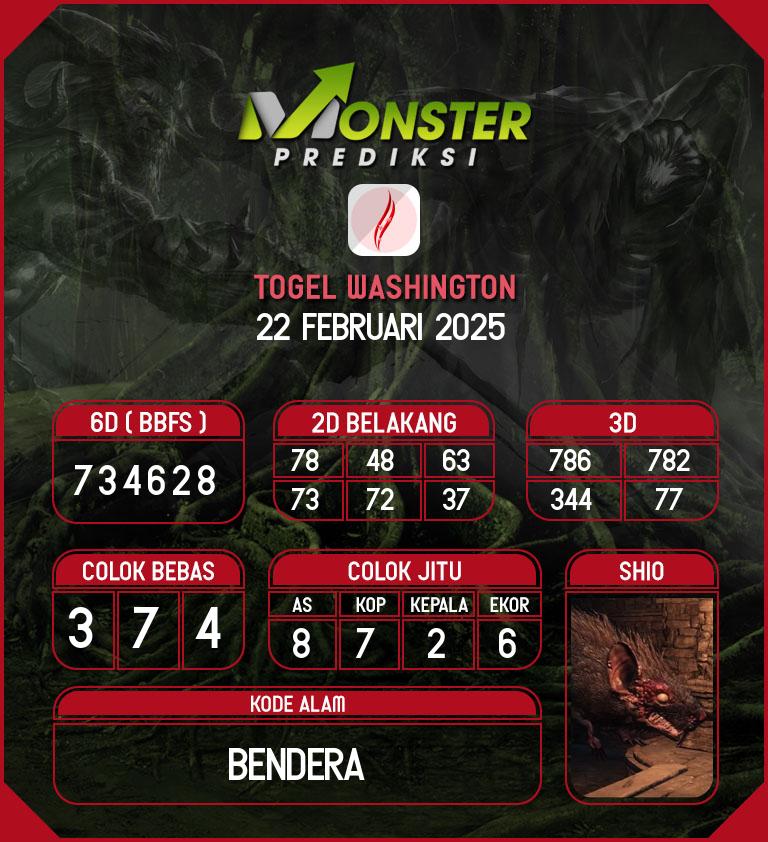 Kode-Monster-Washington-Hari-Sabtu-22-Februari-2025