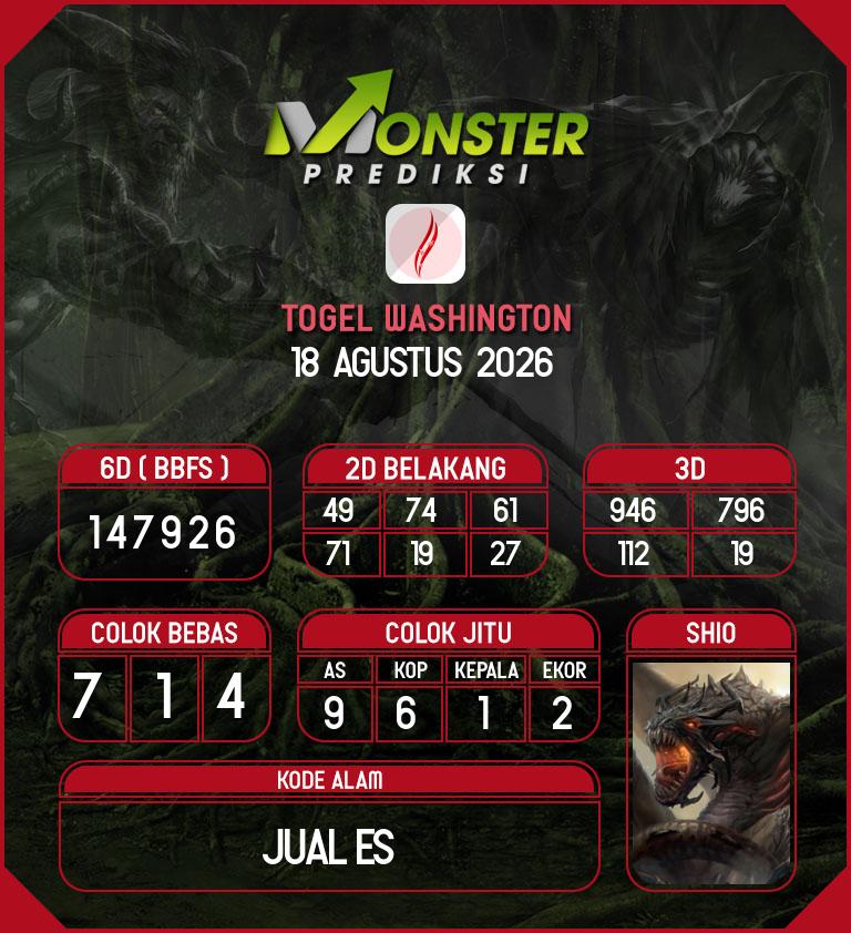 Kode-Monster-Washington-Hari-Selasa-18-Agustus-2026