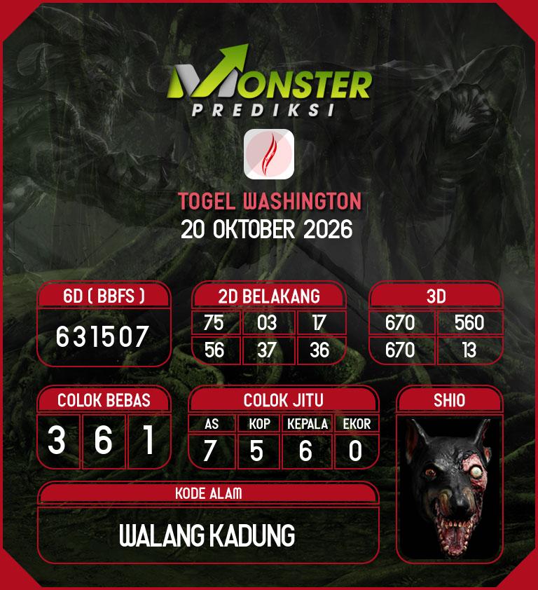 Kode-Monster-Washington-Hari-Selasa-20-Oktober-2026