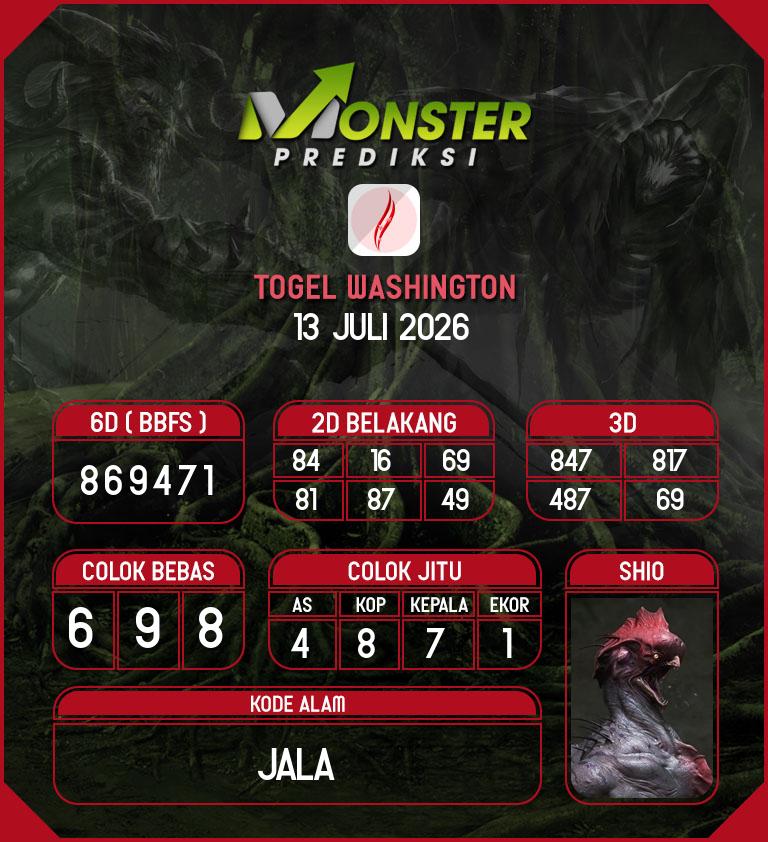 Kode-Monster-Washington-Hari-Senin-13-Juli-2026