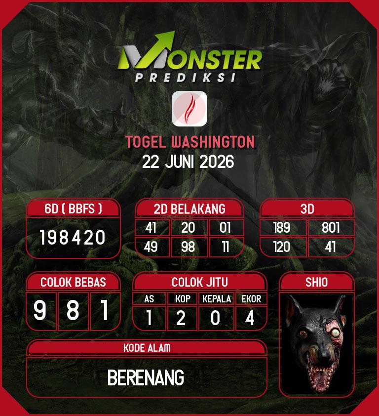 Kode-Monster-Washington-Hari-Senin-22-Juni-2026