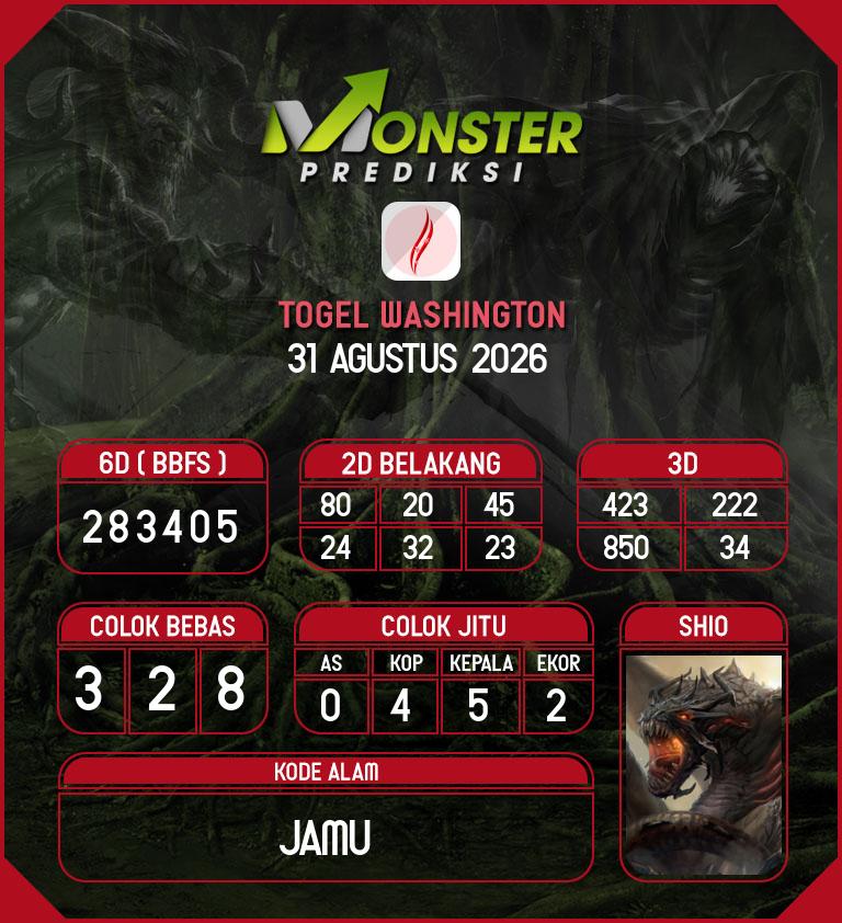 Kode-Monster-Washington-Hari-Senin-31-Agustus-2026